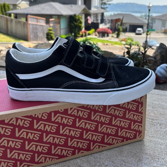 Vans Old Skool V Suede/Canvas Black/White Skate Shoes Sneakers Men's Size 13 - Picture 1 of 12